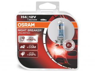 H4 OSRAM Night Breaker Unlimited +110% 12V 60/50W P43t BOX 2ks