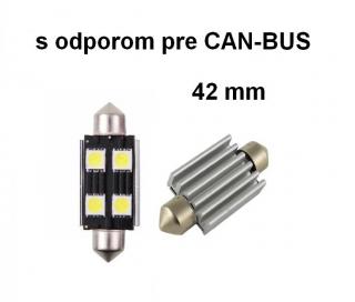 Led žiarovka C5W Canbus 42mm 2ks/bal. (4 led SMD 5050)