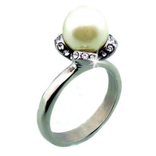 Elegantný prsteň biela perla ny4336 chirurgická oceľ veľ.52 (Elegantný prsteň biela perla ny4336 chirurgická oceľ veľ.52)