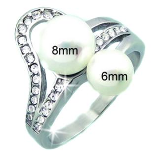 Krásny perlový prsteň ny4316 chirurgická oceľ veľ.54 (Krásny perlový prsteň ny4316 chirurgická oceľ veľ.54)