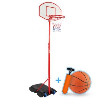 Basketbalový kôš s kolieskami, nastaviteľný 113 - 236 cm