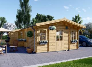 Chata 44mm (4 izby / 43 m²) (kód: 6CHT4444) (Zrubová chata)