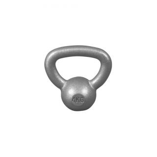 Gorilla Sports Kettlebell činka, liatinová, sivá, 4 kg