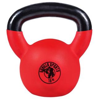 Gorilla Sports Kettlebell činka, pogumovaný povrch, 16 kg