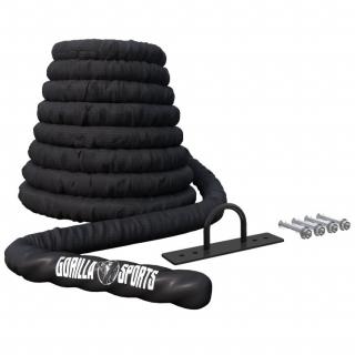 Gorilla Sports Posilňovacie lano s držiakom, 9 m x 3,8 cm