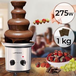 JAGO Čokoládová fontána 275 W, 4 úrovne, nerezová oceľ