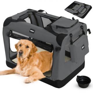 Leopet Prepravný box pre psov XXXL 102 x 69 x 69 cm antracit