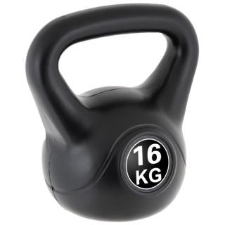 MAXXIVA Kettlebell činka, čierna, 16 kg