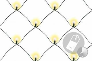 NEXOS Svetelná sieť 1,5 x 1,5 m, 100 LED, teplá biela