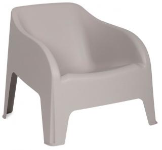 PETRA ARMCHAIR plastové kreslo, sivé