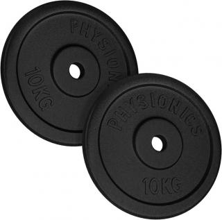 PHYSIONICS sada činkových kotúčov 2 x 10 kg, liatina, 31 mm