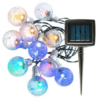 Sada solárnych svetelných reťazí 10 LED, 12 ks