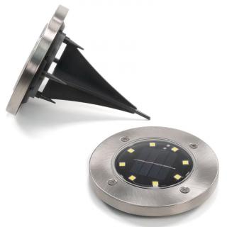 Sada solárnych záhradných vstavaných svietidiel, 8 LED, 12 k