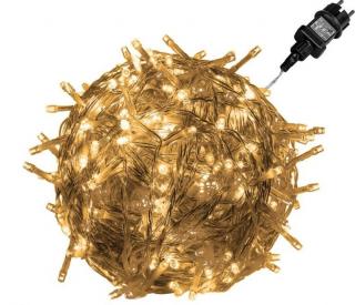 VOLTRONIC Svetelná reťaz 20 m, 200 LED, teplá biela