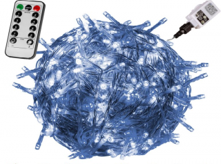 VOLTRONIC Vianočná reťaz 20m, 200 LED,studená biela, ovládač