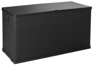 Záhradný plastový box RATTAN 420 L, grafitový