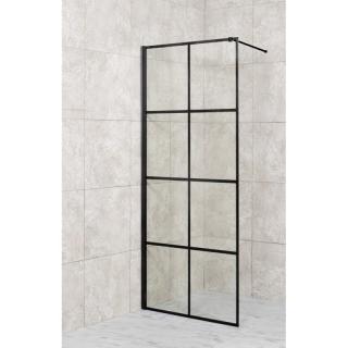 ALBOX BLACK /čierna matná / Walk-in sprchová zástena 108 - 110 x 200 cm,číre sklo