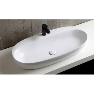 AZZURRA CIRCLE II séria ELEGANCE keramické umývadlo 90x44 cm na dosku s otvorom pre batériu bez prepadu