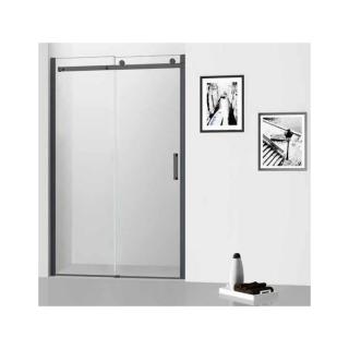 BELVER čierne sprchové posuvné dvere do niky 108,0-111,0x195cm cm,bezbariérový vstup