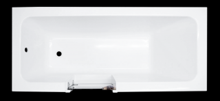 CAPLAST LENKA bezbariérová vaňa 170x75x45cm, sklenené dvere EXCLUSIVE so sifónom a nožičkami