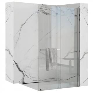 CORTIS posuvná 2 dielna sprchová zástena 119,0-120,5 x 199,5 cm 1x posuvné dvere 1x pevná stena, chróm profil,číre sklo