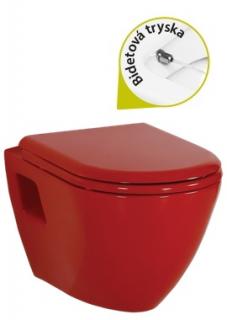 CREAVIT Tekko TP325 závesné WC+Bidet 2v1 35,5x49,8 cm,červené