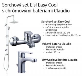 EISL Sprchový set Easy Cool s chrómovými batériami Claudio