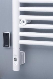 Elektrická vykurovacia tyč s termostatom a diaľkovým ovládaním,guľatá,biela