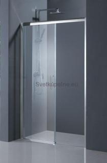 ESTRELA Sprchové posuvné dvere bezbariérové  do Niky 149,5–151,5 cm,číre sklo bez vaničky
