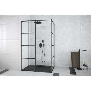 EXCEA BLACK /čierna/ Walk-in sprchová zástena 120 x 80 x 195 cm,číre sklo
