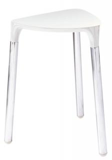 GEDY YANNIS kúpeľňová stolička s plastu a oceľe biela
