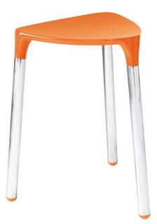 GEDY YANNIS kúpeľňová stolička s plastu a oceľe oranžová