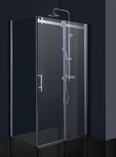 HOPA sprchový kút 108,5-112,5x80x195 cm BELVER s bočnou stenou,číre sklo,,bezbariérový vstup
