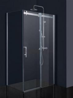 HOPA sprchový kút 98,5-101,5x100x195 cm BELVER s bočnou stenou,číre sklo,,bezbariérový vstup