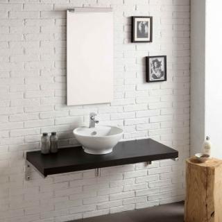 Kúpeľňová zostava SKY 120x50x198 cm s umývadlovou misou Momart a zrkadlom s lampou