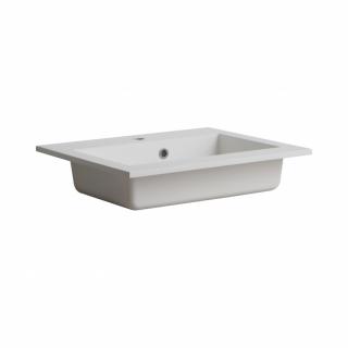 LAURET WASHBASIN umývadlo liaty mramor 60x50cm biela matná