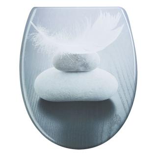 OLSEN SPA WC sedátko HARMONY SOFT CLOSE s podtlačou 37,3 x 44,5 x 5 cm