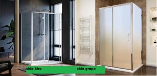 SANOVO DELIVERY KOMBI obdlžníkový sprchový kút 111-116  77-80 x 190 cm,číre alebo grape sklo,posuvné otváranie,bez vaničky