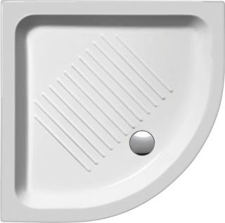 Sprchová keramická vanička, štvrťkruh 80x80x11cm, R550