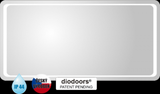 TRIGA zrkadlo s LED osvetlením Odra diodoors® šírka 60 x výška 80 x hlbka 3 cm