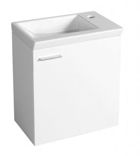 ZOJA/KERAMIA FRESH umývadlová skrinka 44x50x23,5cm, biela s keramickým umývadlom,bez batérie