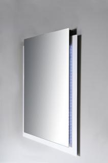 Zrkadlo EMA s presahom s RGB LED osvetlením  50x70 cm, biela