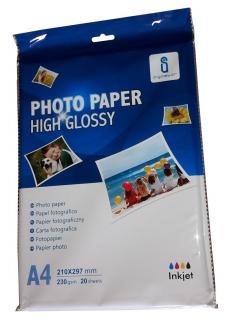 Fotopapier 230g/m2, A4 lesklý, 20 listov
