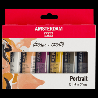 Akrylové farby Amsterdam - sada 6 x 20ml - Portrait (Akrylové farby)