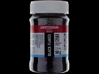 Amsterdam čierne glitre - 50g