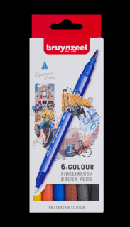 Bruynzeel Fineliner Amsterdam - sada 6ks (Bruynzeel Fineliner Amsterdam)