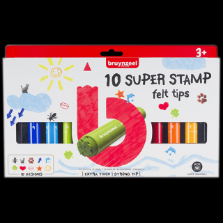 Bruynzeel sada super pečiatok pre deti - extra hrubé - 10ks (Bruynzeel)