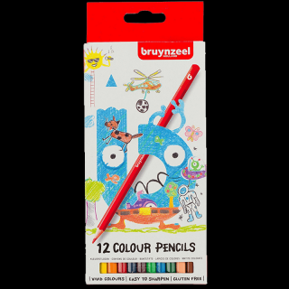 Farebné ceruzky pre deti Bruynzeel - set 12ks (Farebné ceruzky pre deti)