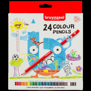 Farebné ceruzky pre deti Bruynzeel - set 24ks (Farebné ceruzky pre deti)