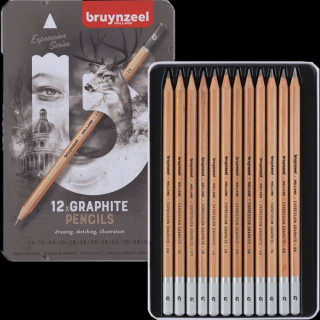 Grafitové ceruzky Bruynzeel Expression - sada 12 ks (Grafitové ceruzky)